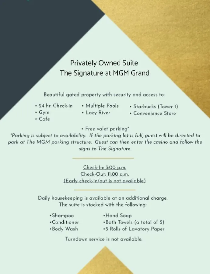 Private Studio - No Resort Fee - The Signature At Mgm Grand Tower B Las Vegas